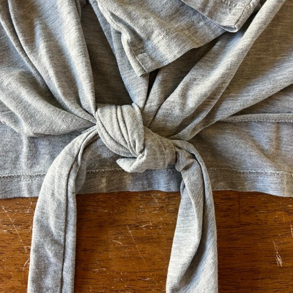 Soft Surroundings Gray Pullover Tie Waist Top Size Large - Picture 6 of 7
